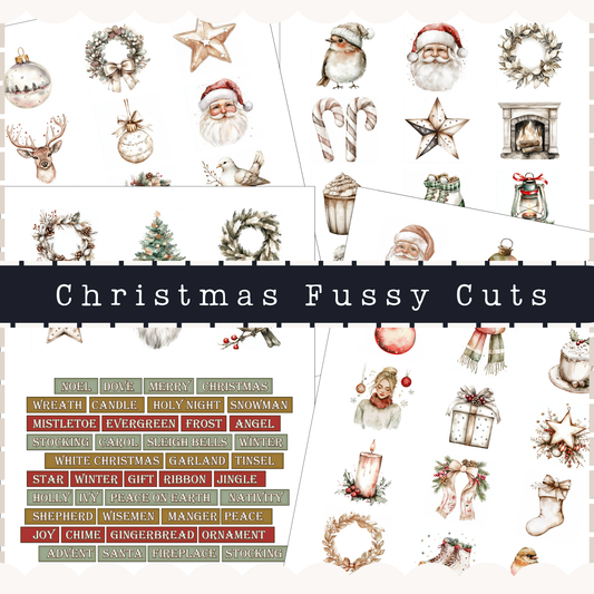 christmas fussy cuts