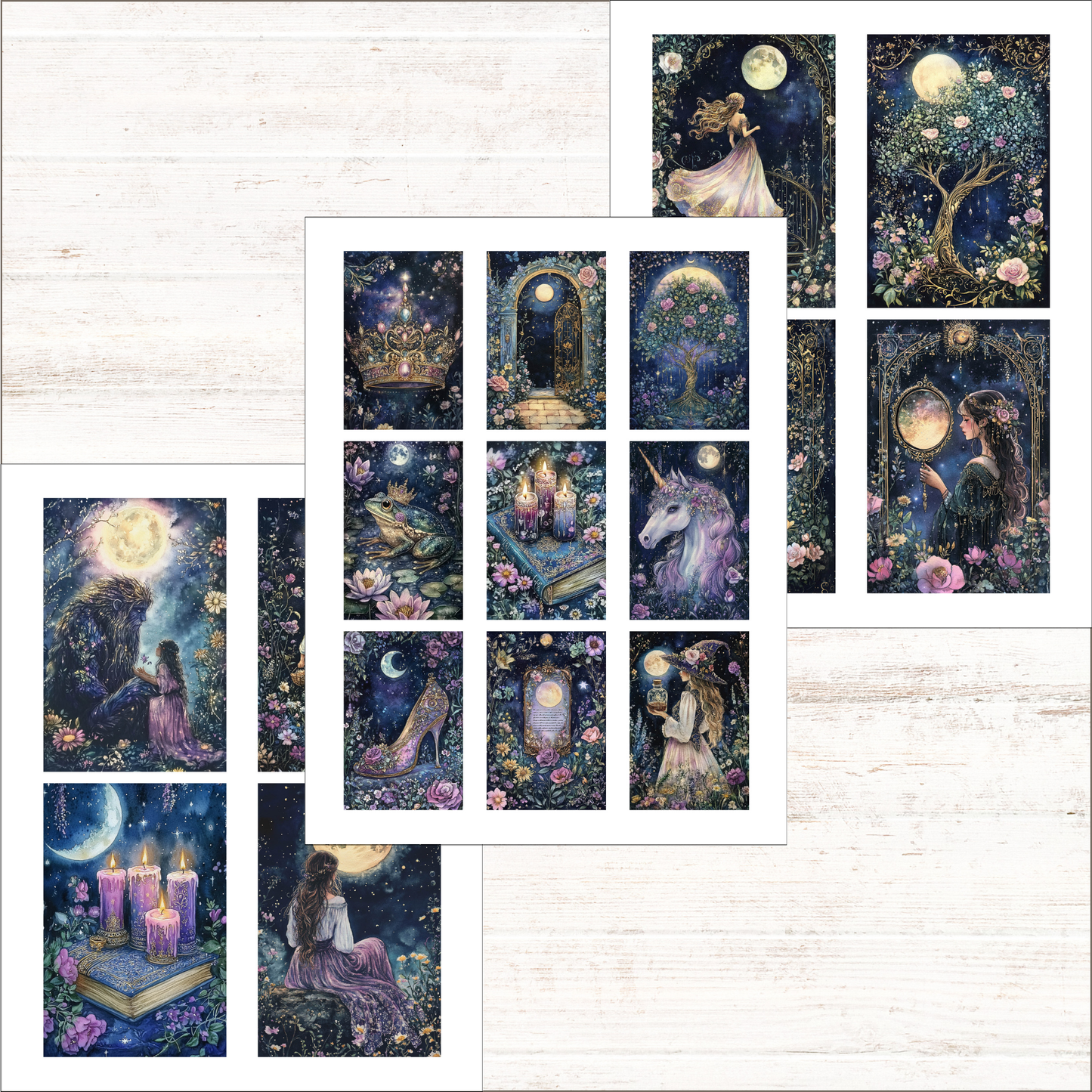 a collage of pictures of a fairy scene