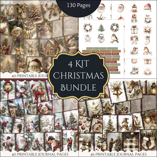 a large collection of christmas images with the words 4 kit christmas bundle