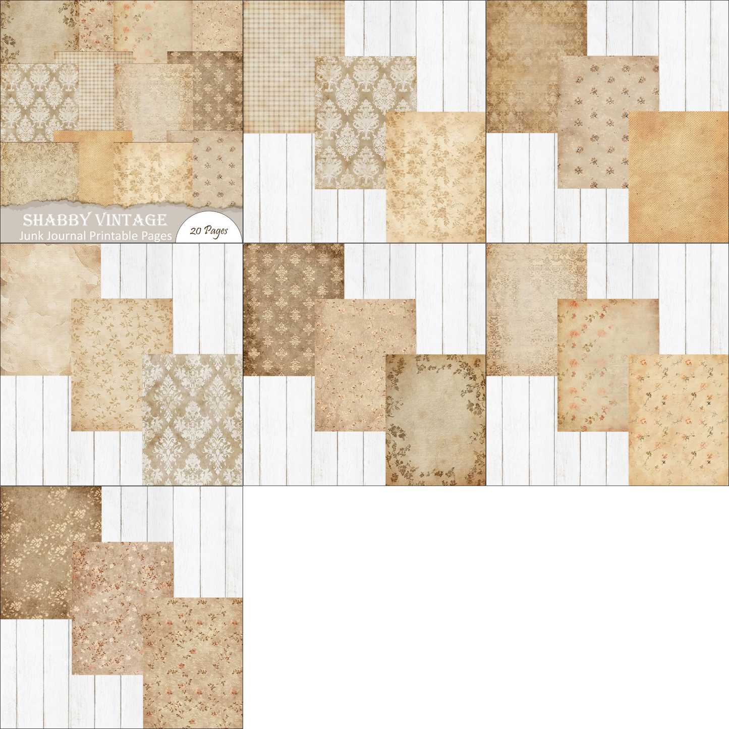 a large collection of beige and white tiles