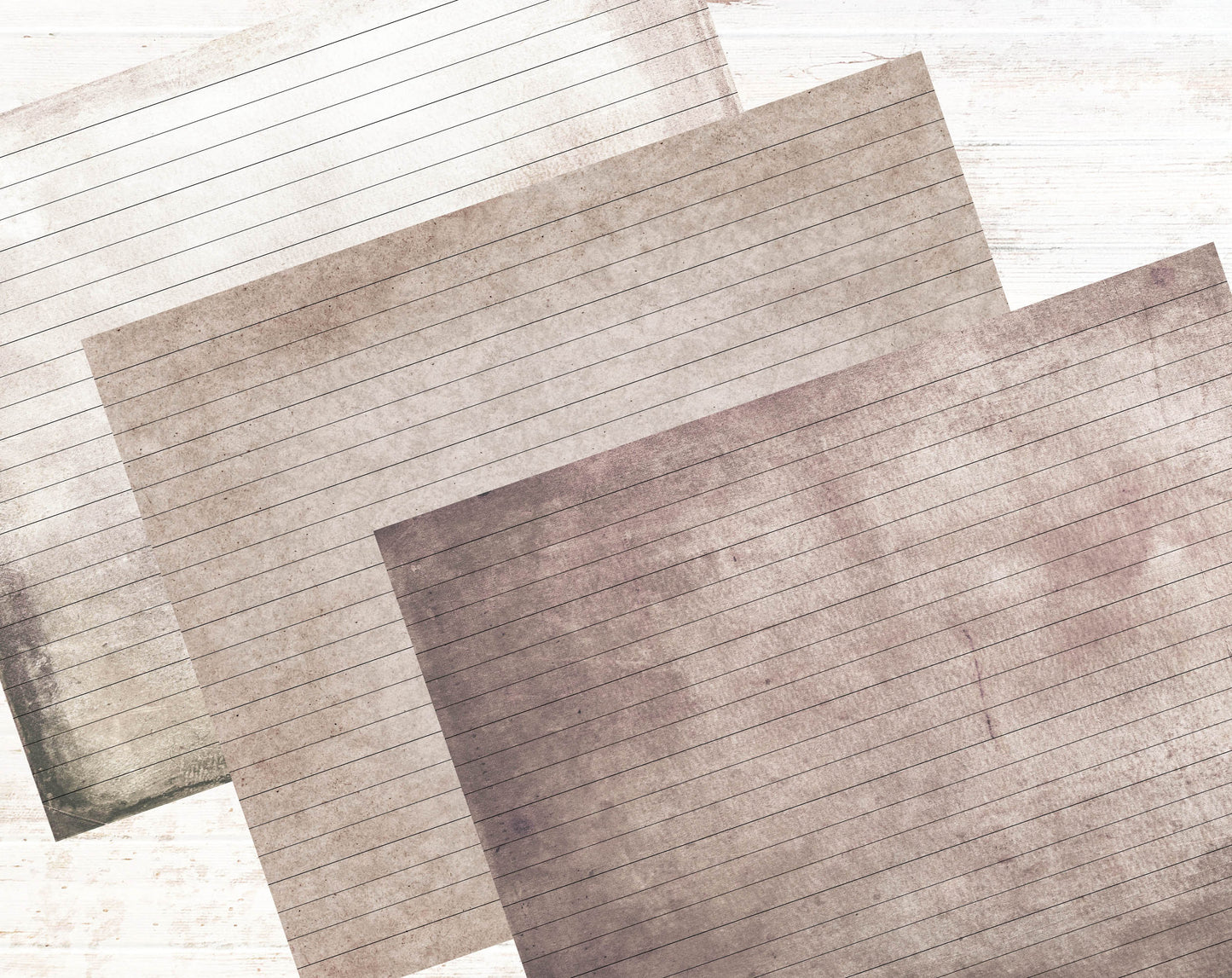 a piece of lined paper sitting on top of a table