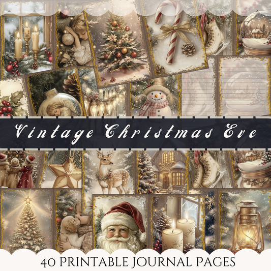 vintage christmas and eve digital collages