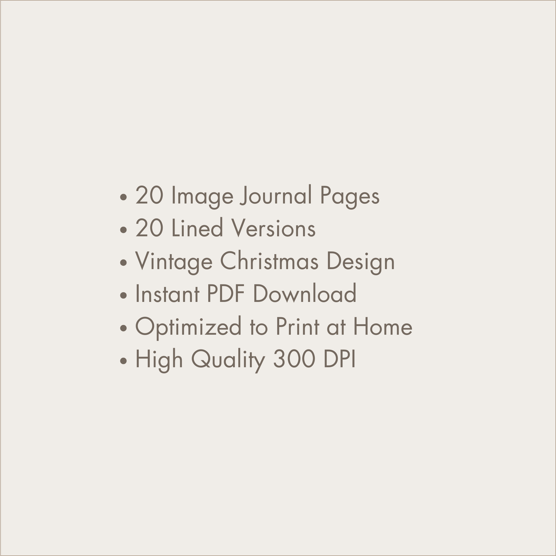 a white background with the text, 20 image journal pages