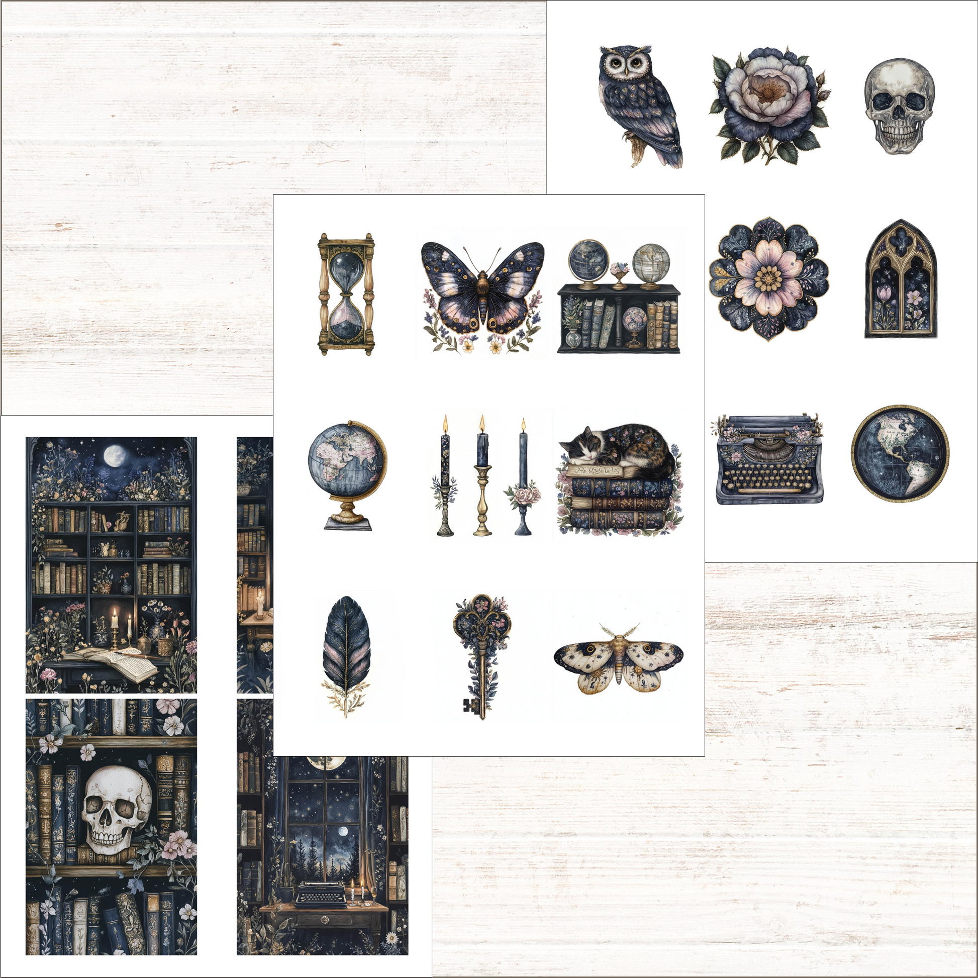 a collage of images with a variety of items