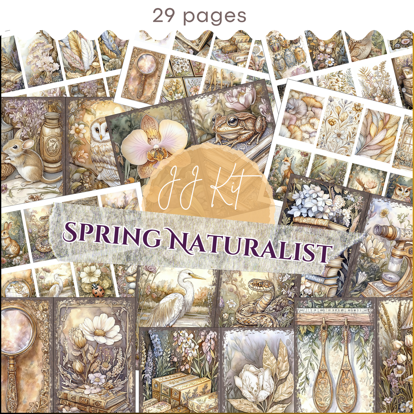 a collage of photos with the words spring naturalist