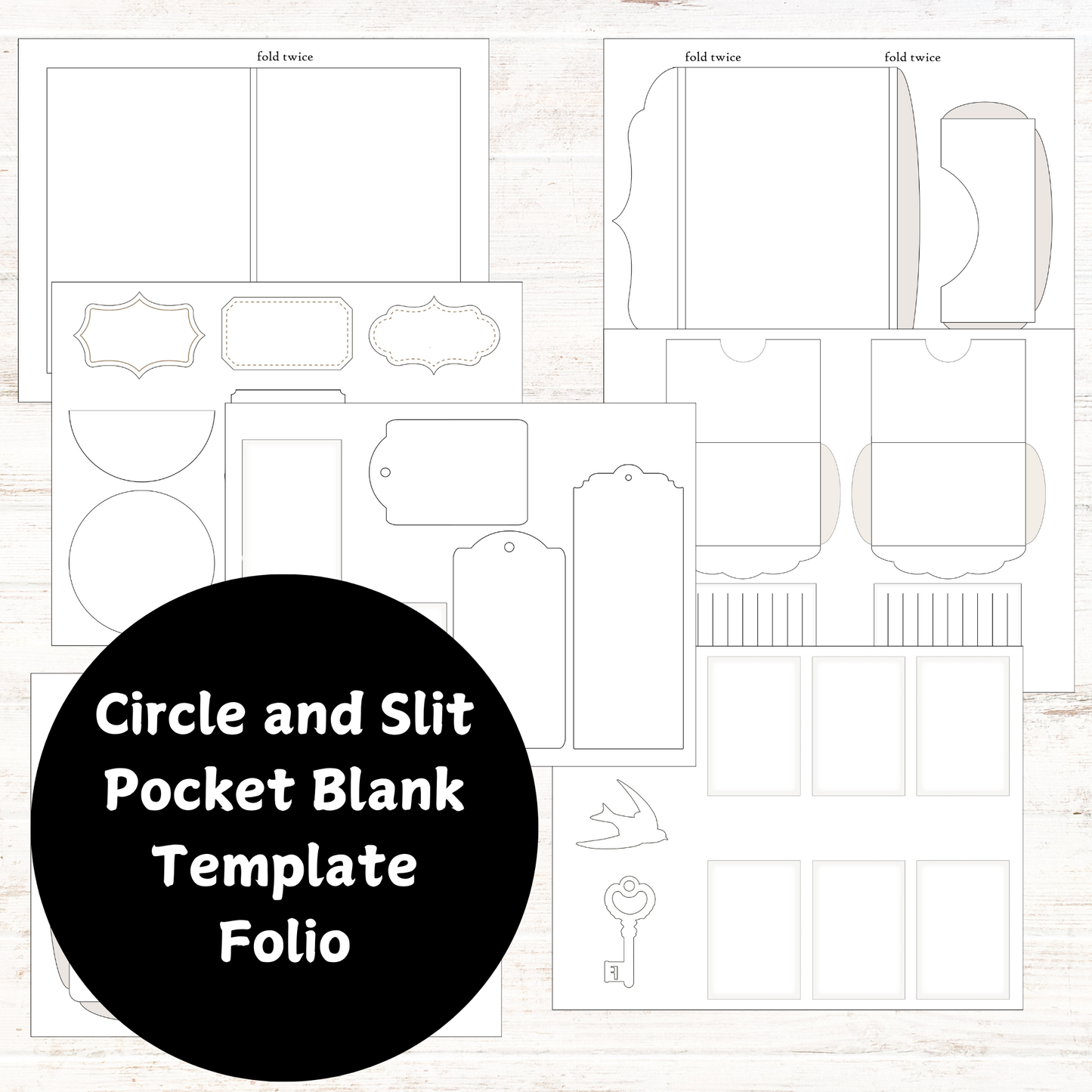 a circle and slit pocket blank template for a project