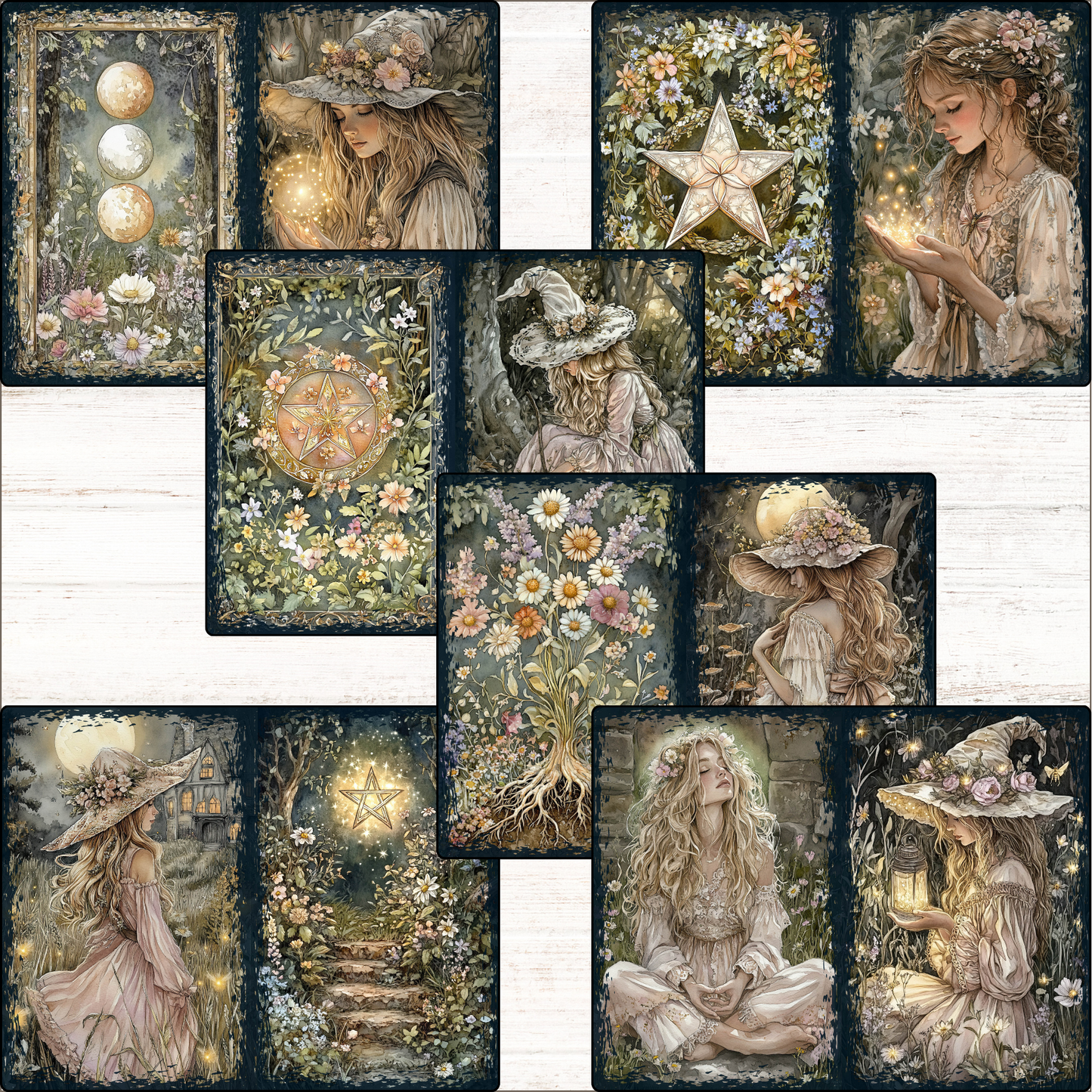 a collage of images of a fairy