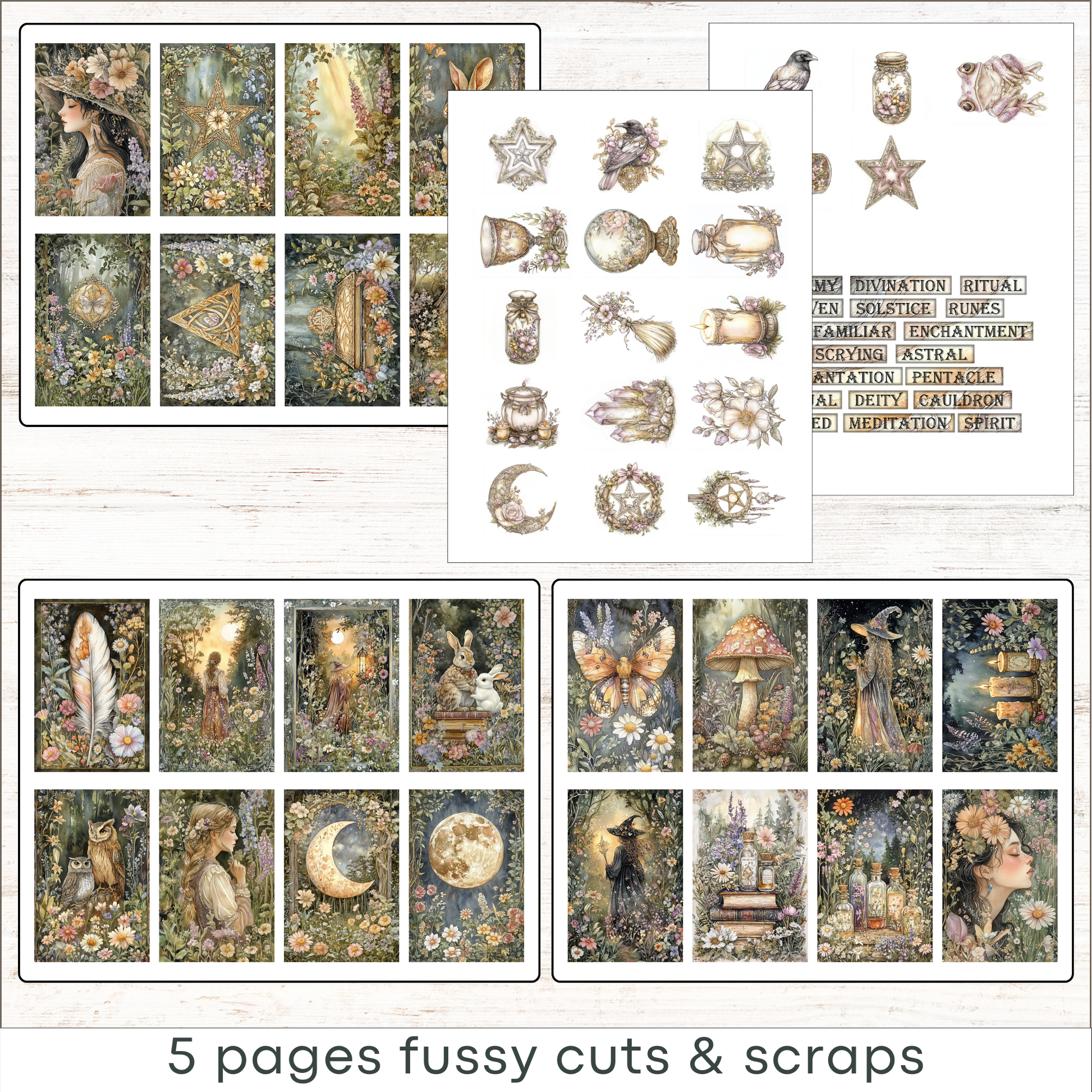 a collage of different images with a fairy theme