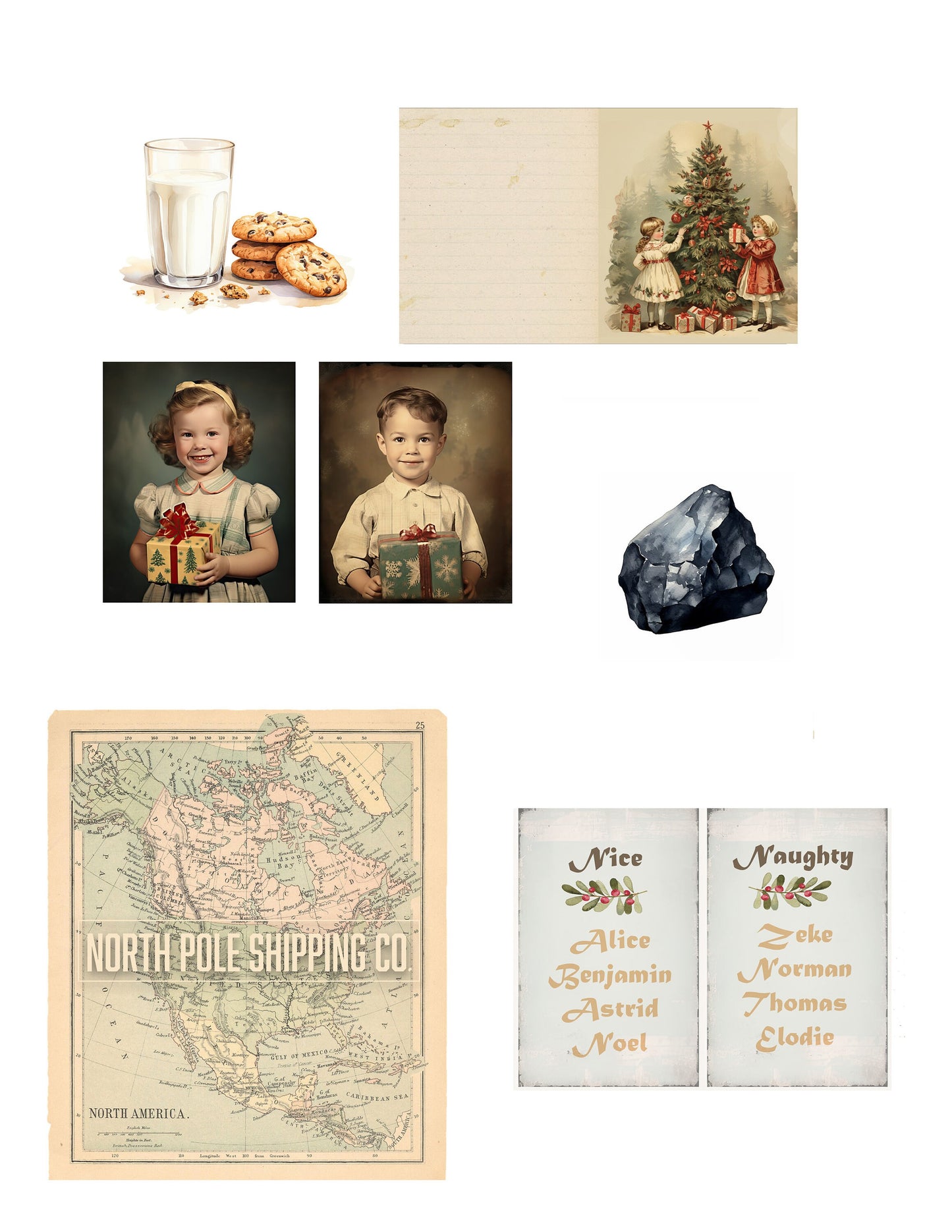 Christmas Junk Journal Mini Folio Kit