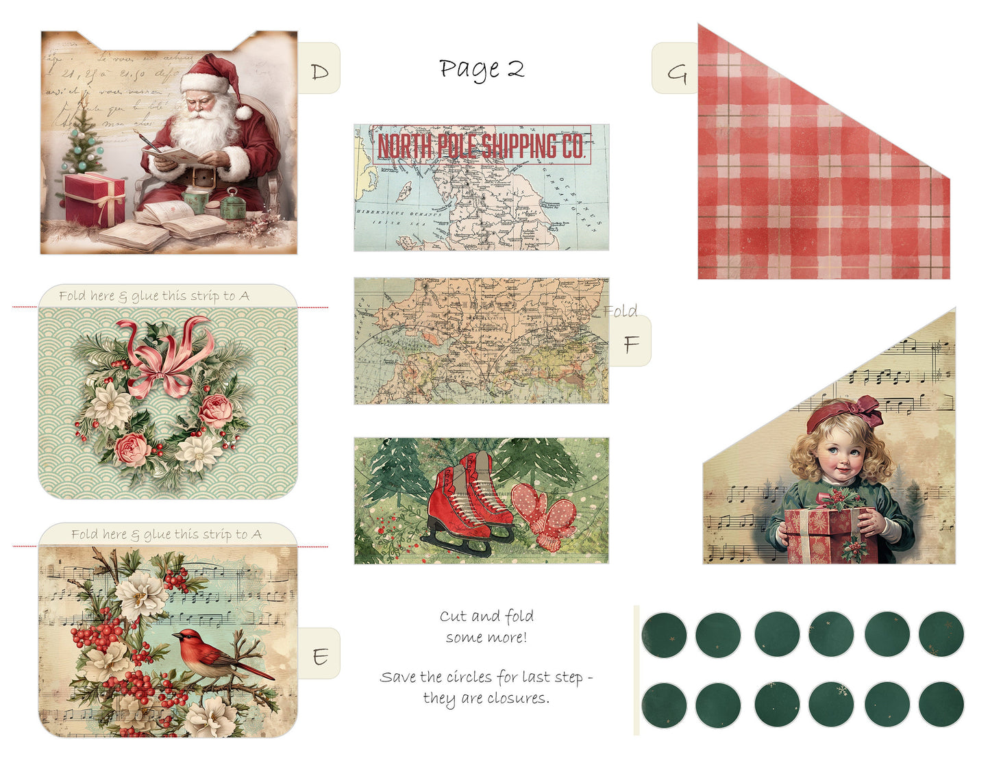 Christmas Junk Journal Mini Folio Kit