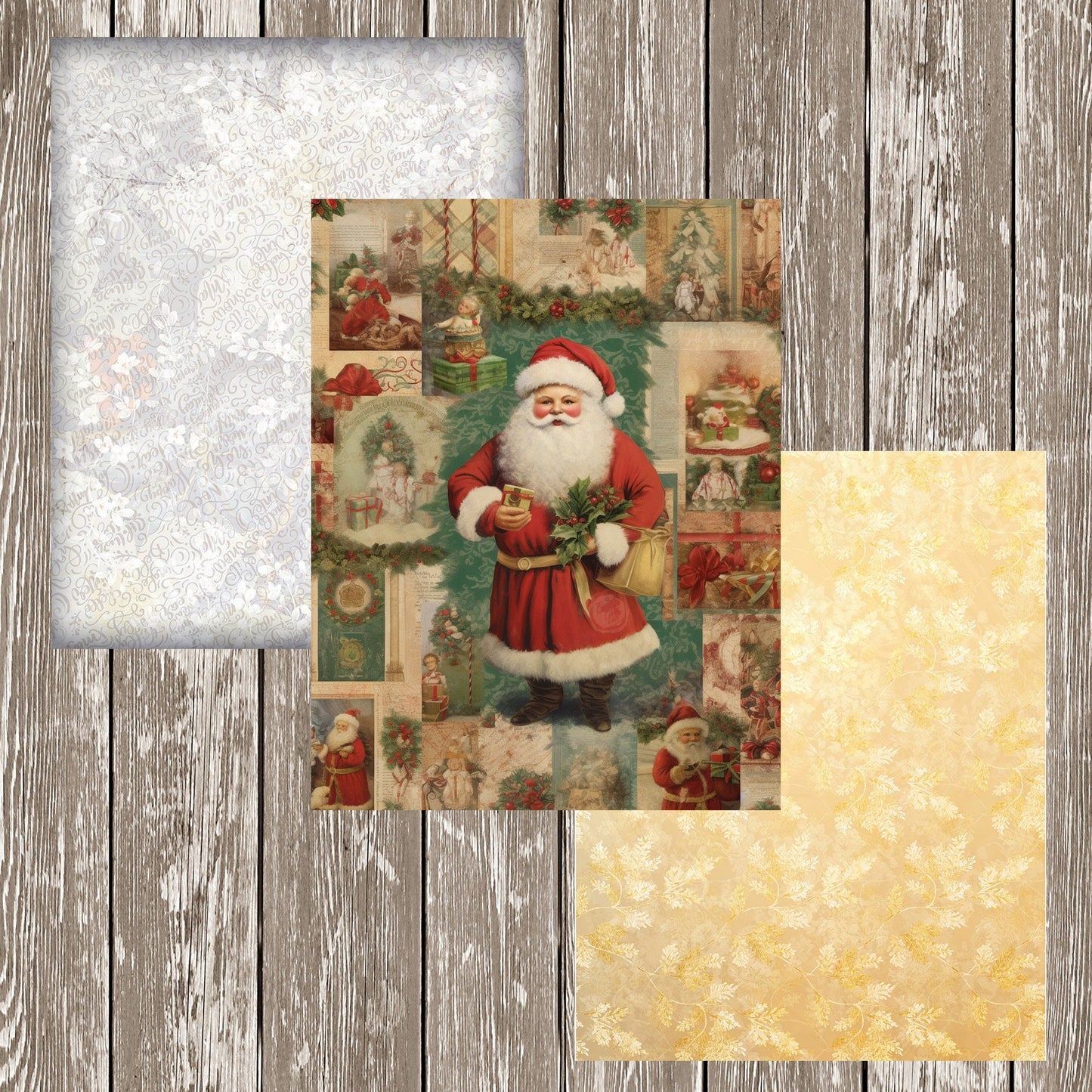 Christmas background paper junk journal