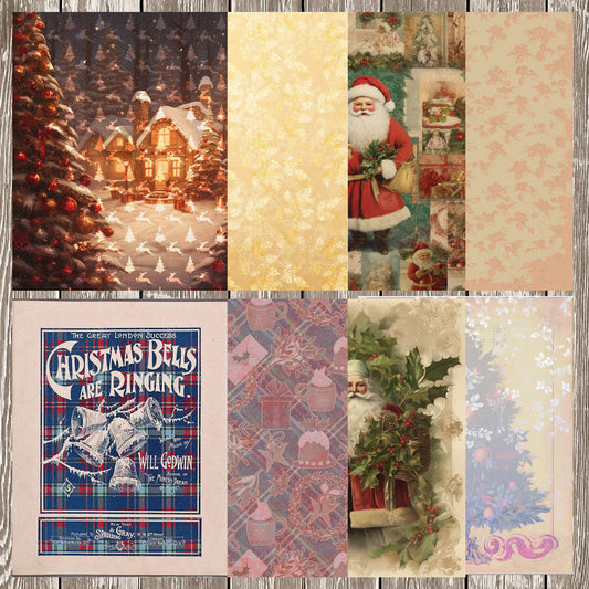 Christmas background paper junk journal