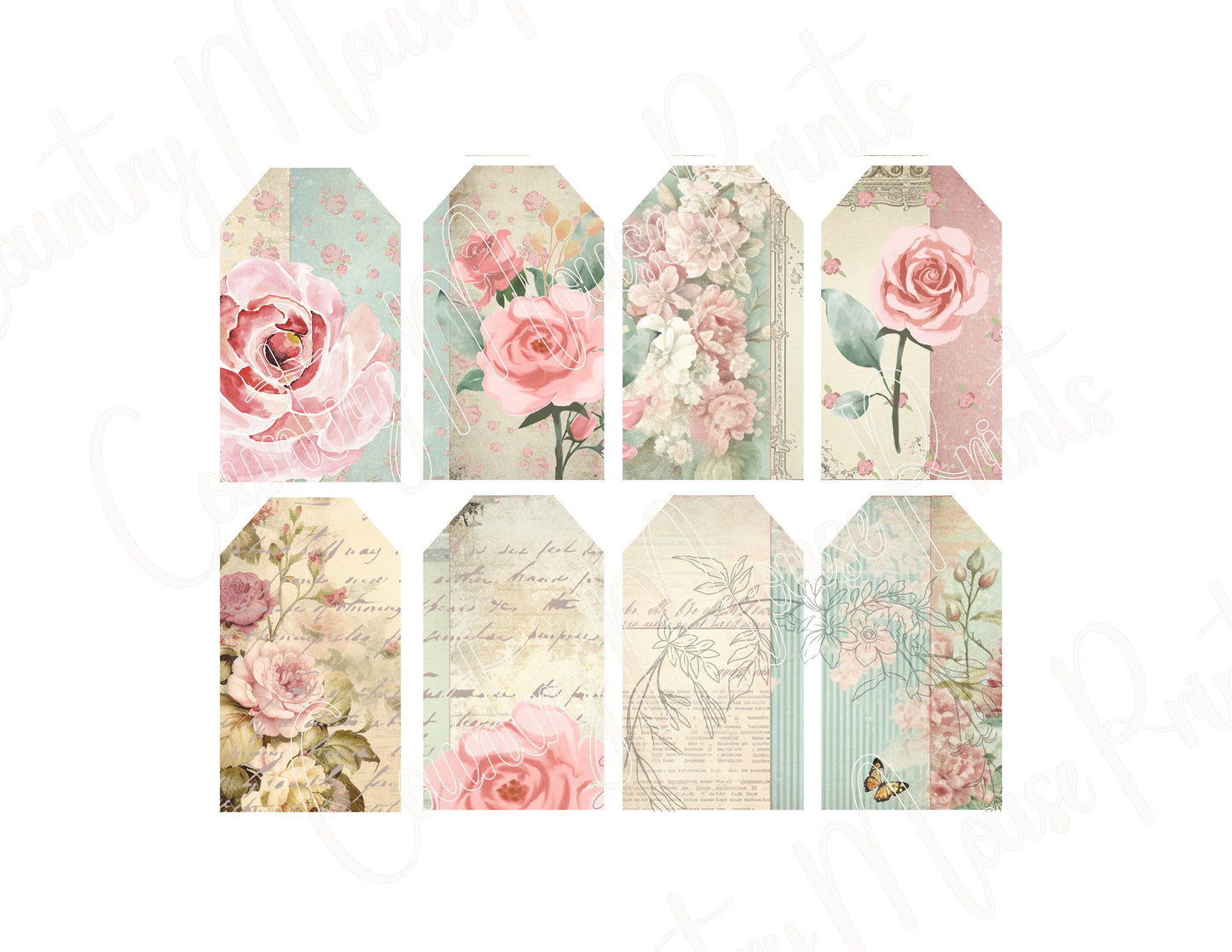 Vintage Rose Pink Junk Journal Mini Folio Kit