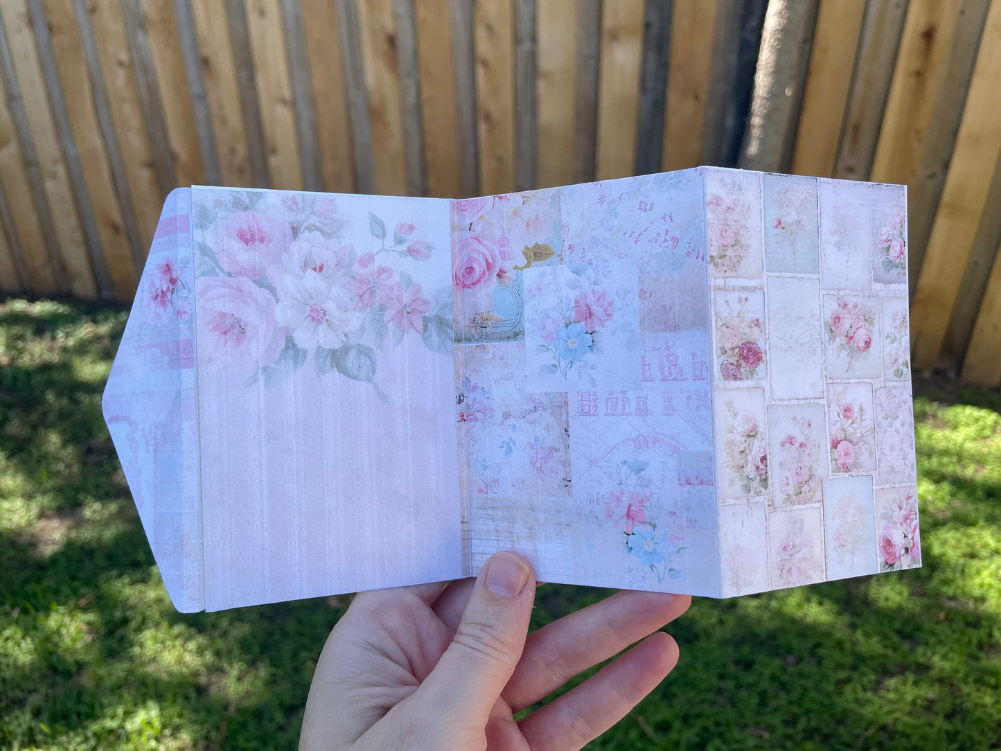 Vintage Rose Pink Junk Journal Mini Folio Kit