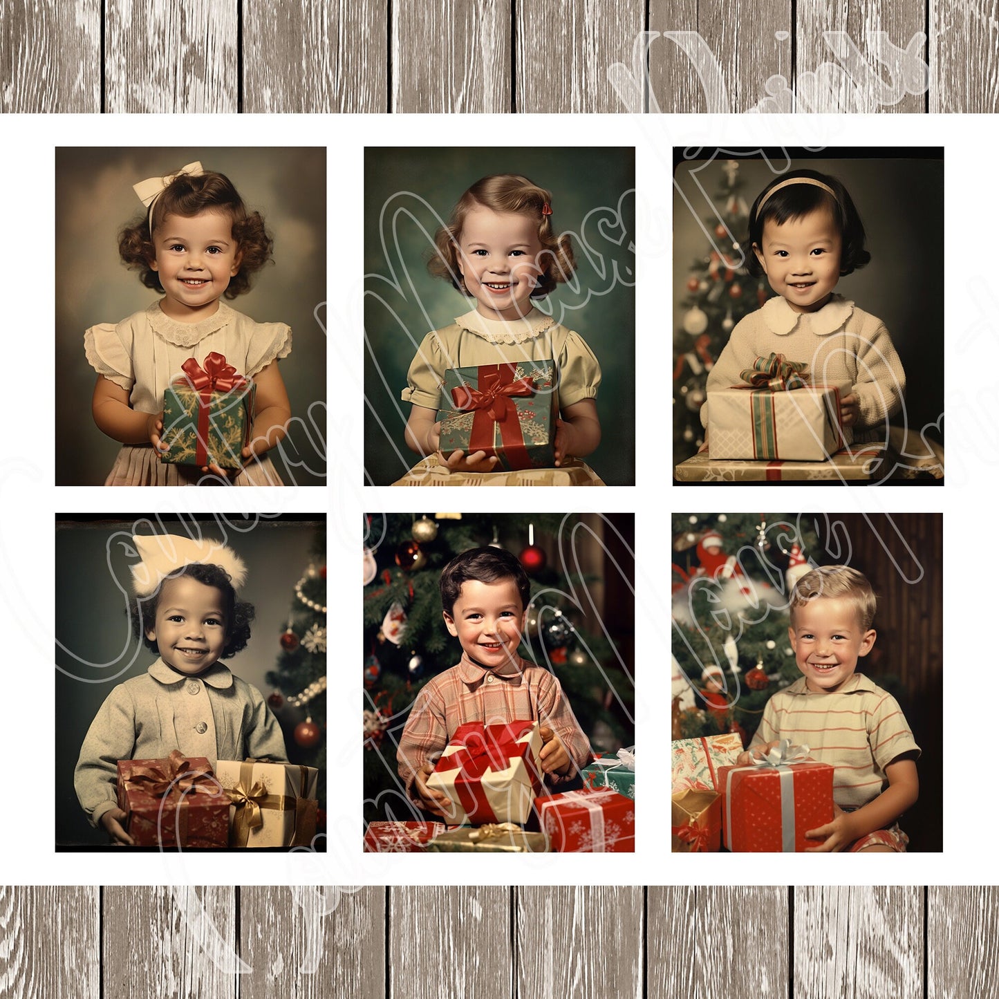 Junk Journal Ephemera Childrens Vintage Christmas Photos