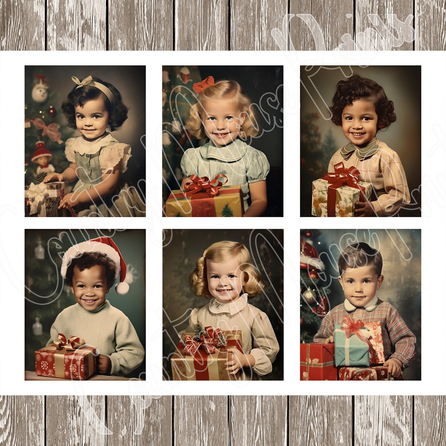 Junk Journal Ephemera Childrens Vintage Christmas Photos