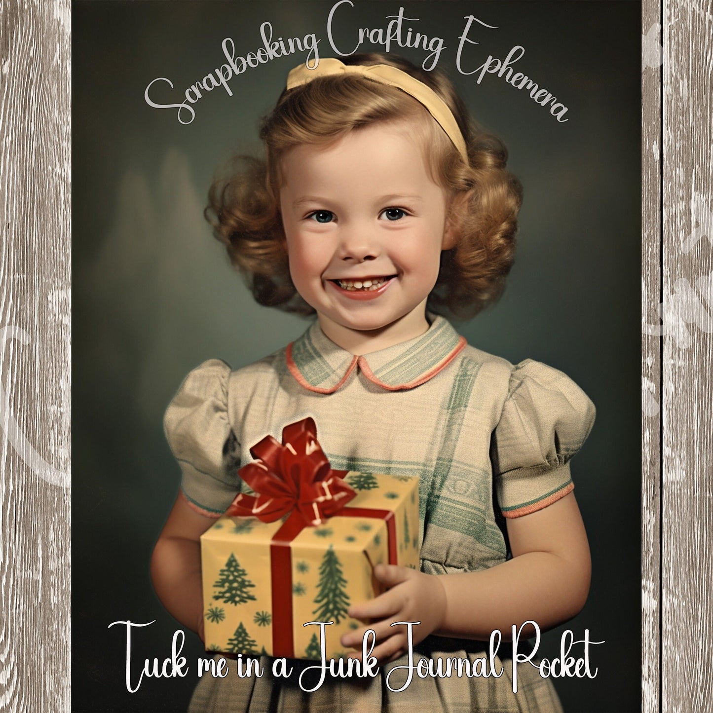 Junk Journal Ephemera Childrens Vintage Christmas Photos