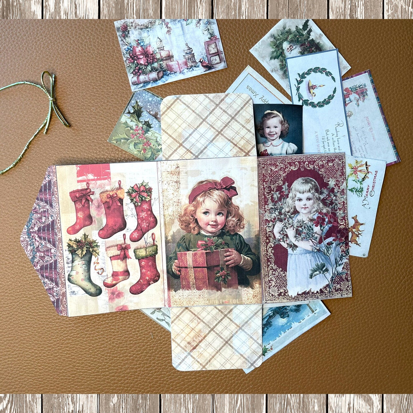 Christmas Holiday Junk Journal Mini Folio Kit