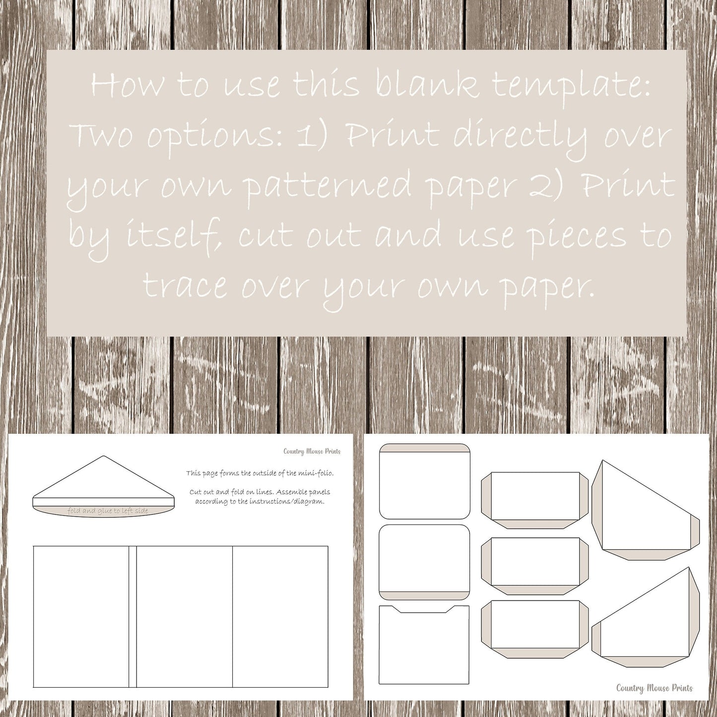 Mini Folio Junk Journal Template: Printable Blank PDF for DIY Crafting & Scrapbooking