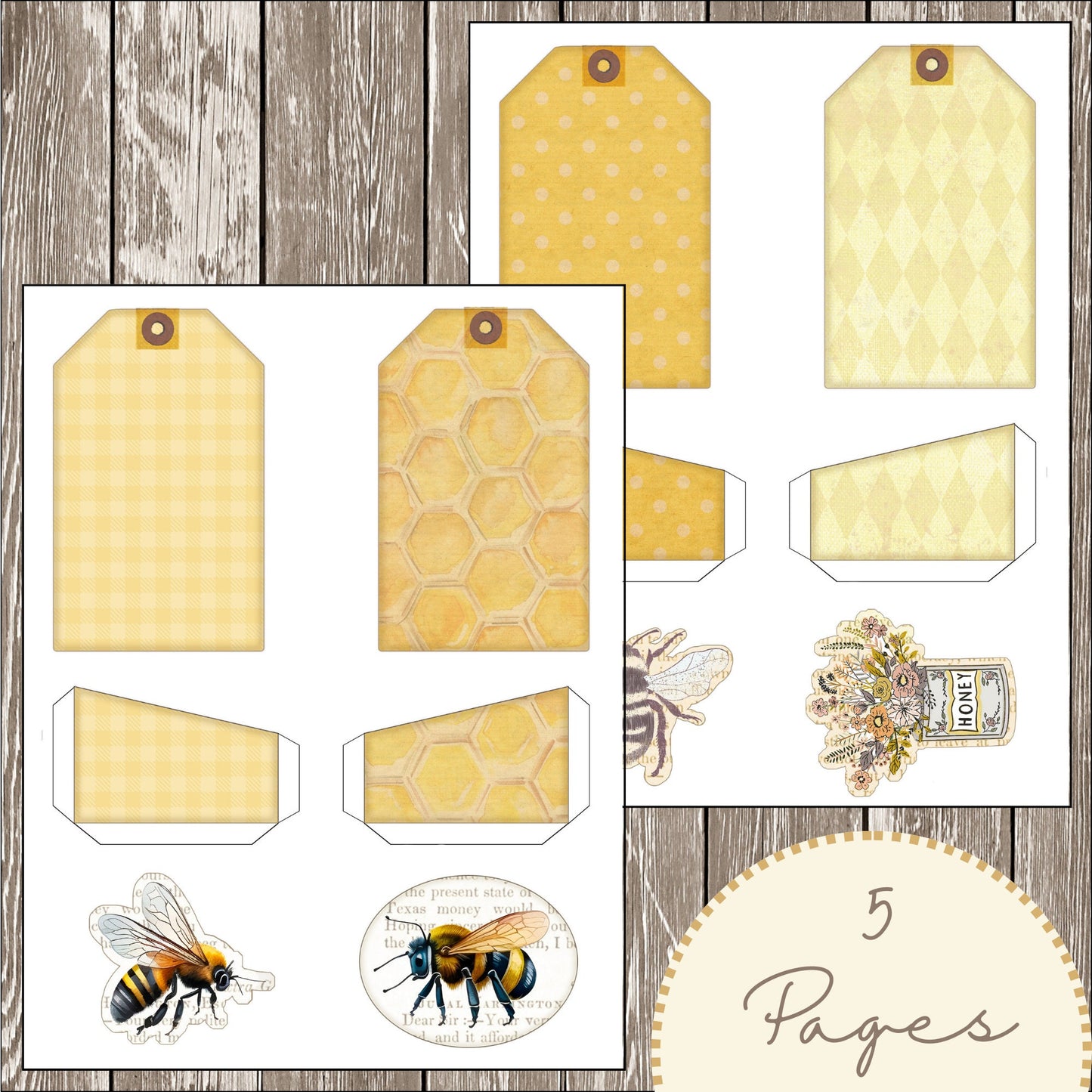 Bee Pocket Tags