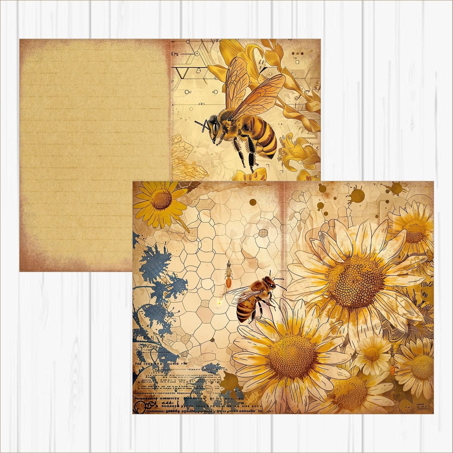 Junk Journal Bee Lined Paper