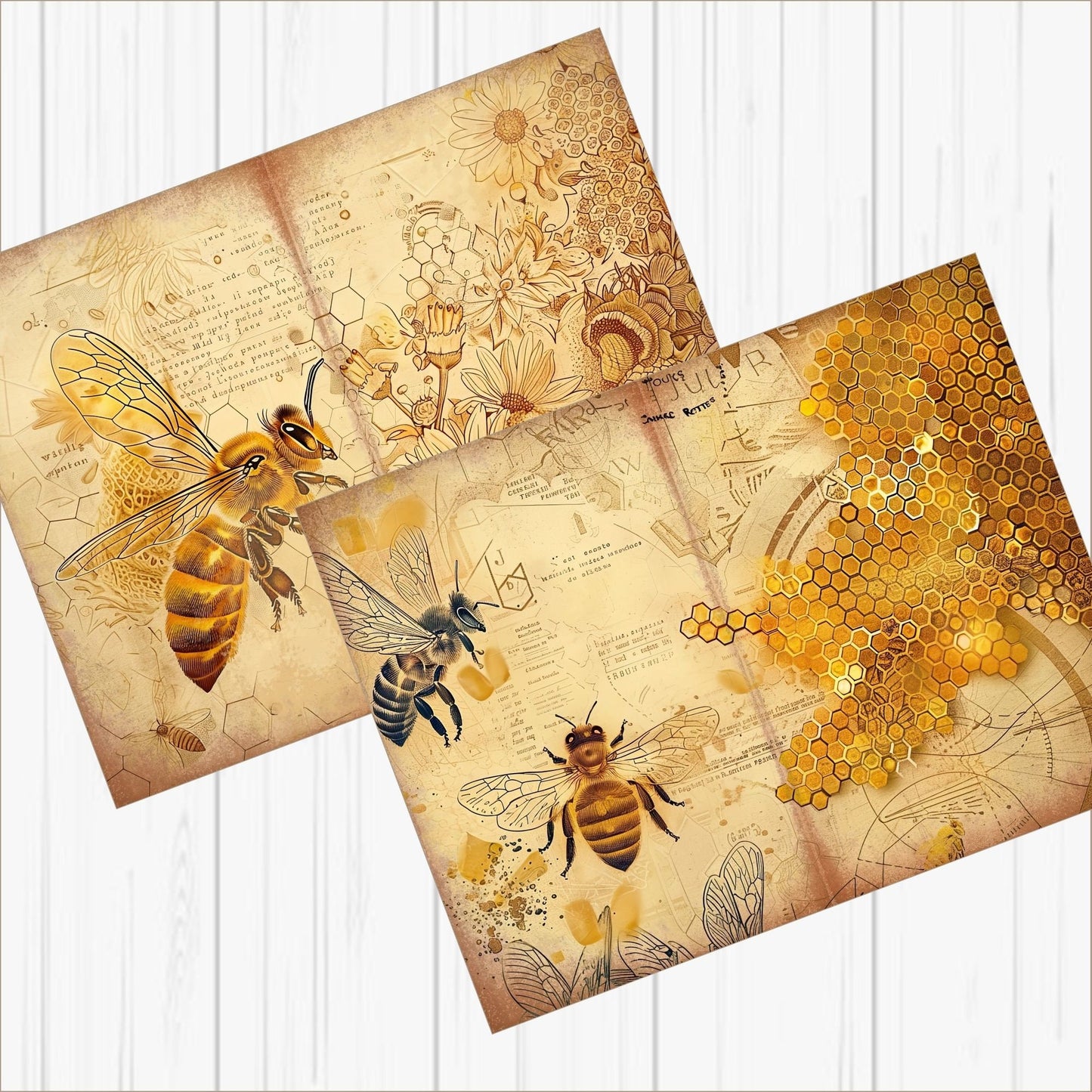 Junk Journal Bee Lined Paper