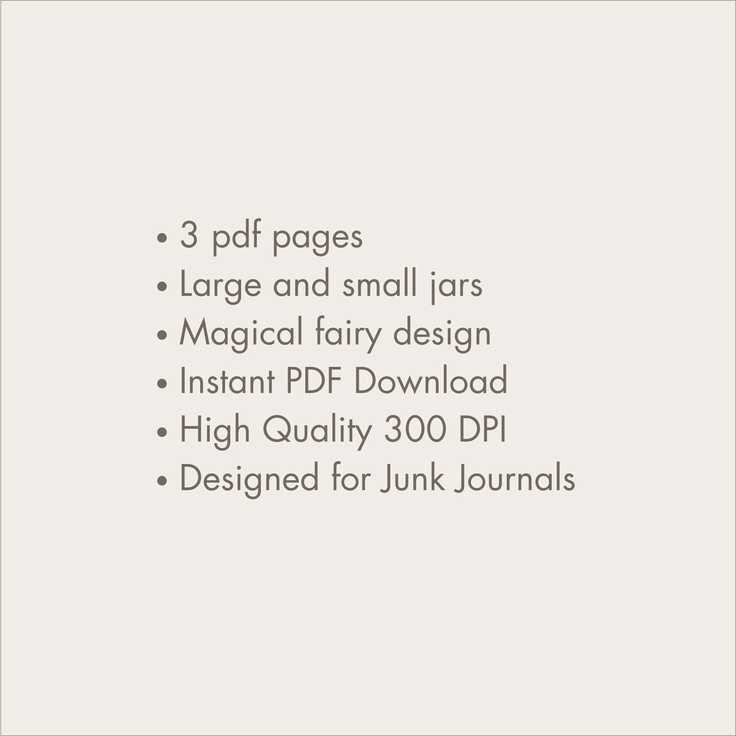 Fairy Junk Journal Mason Jar Ephemera