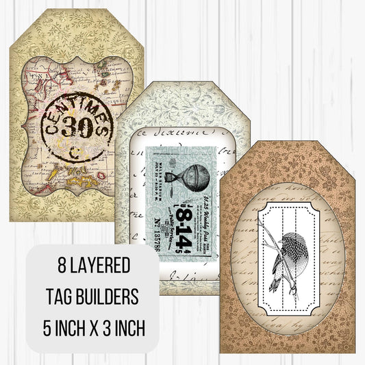 Loaded Layered Junk Journal Tag Builder Kit