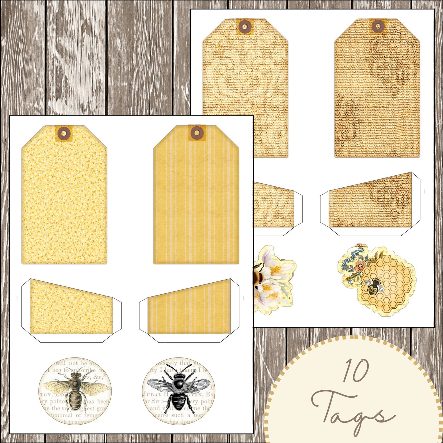 Bee Pocket Tags