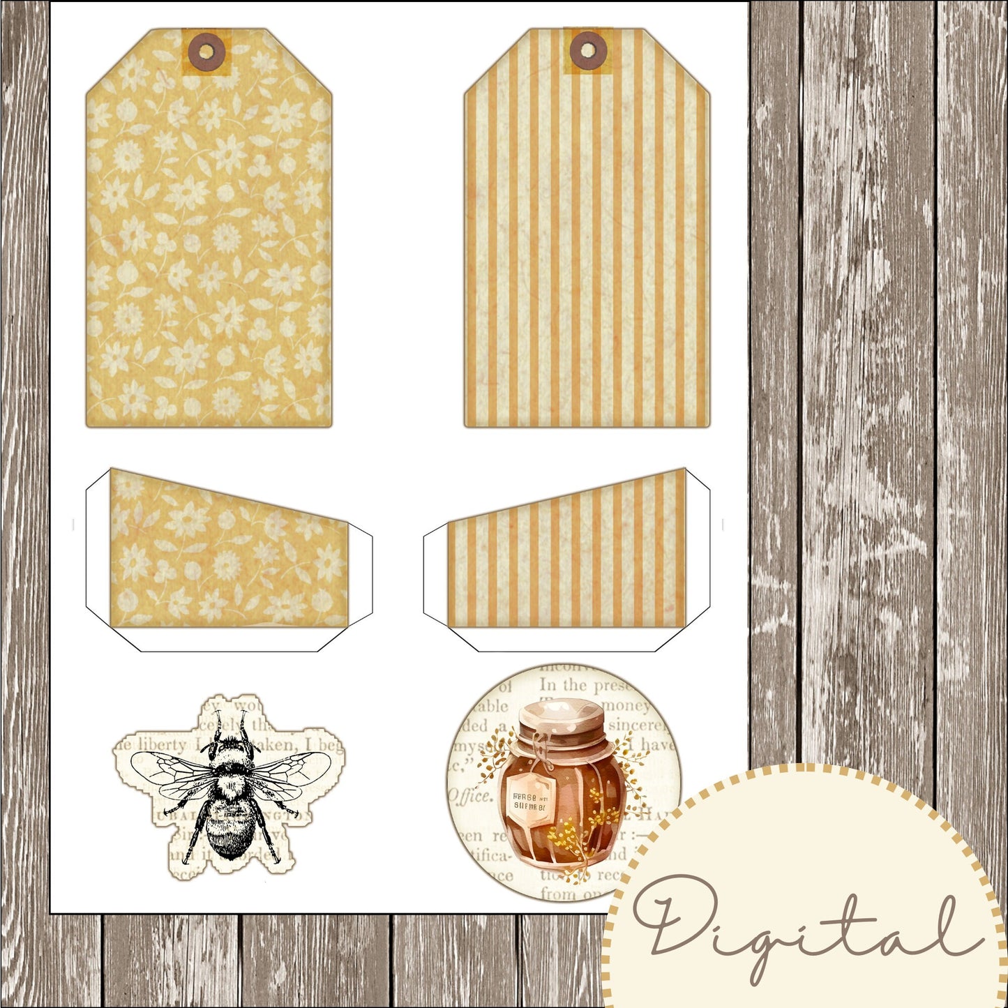 Bee Pocket Tags