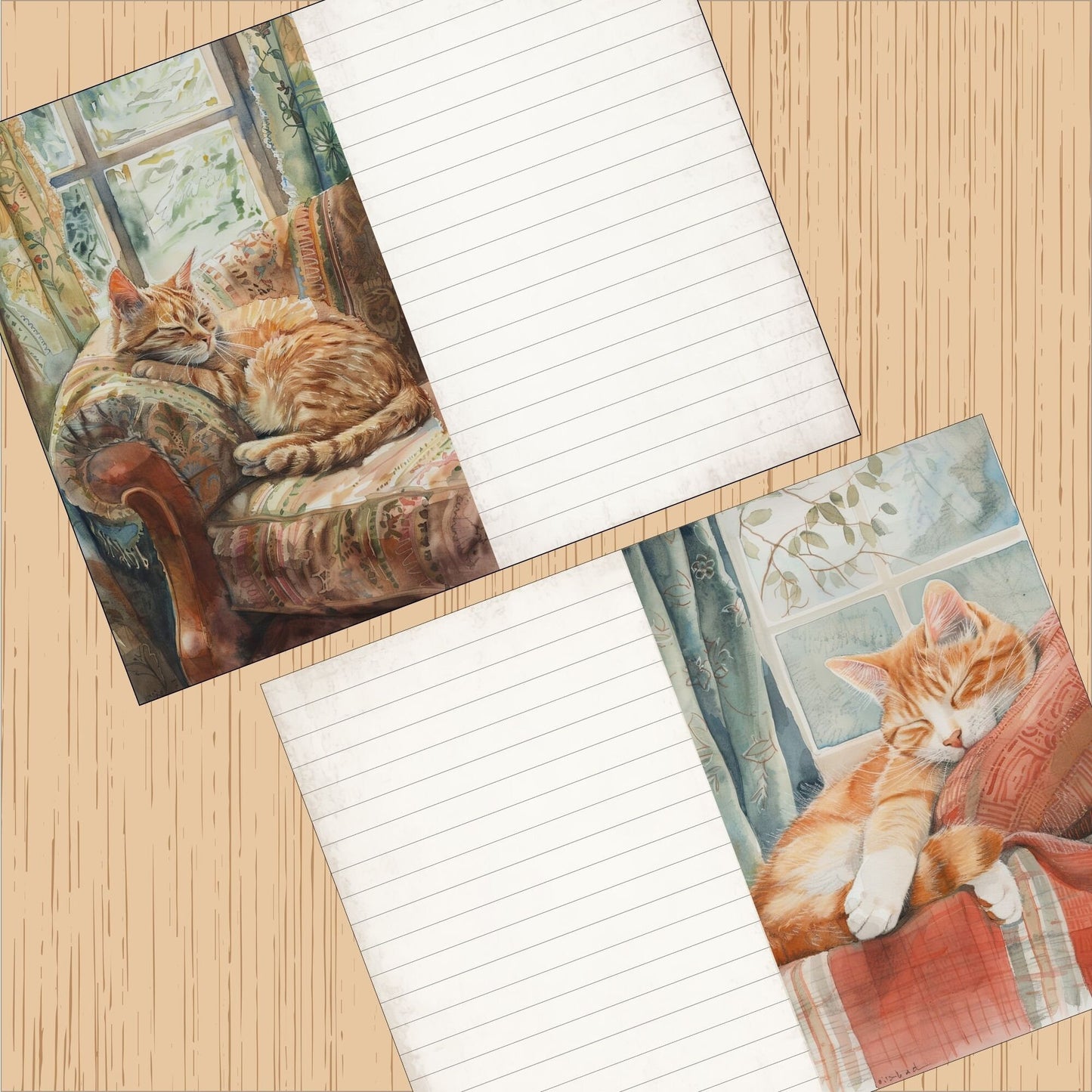 Cozy Cat Lined Journal Paper