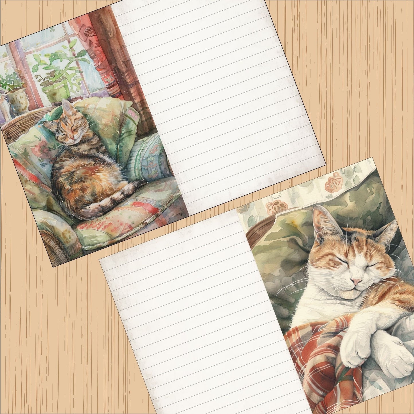 Cozy Cat Lined Journal Paper