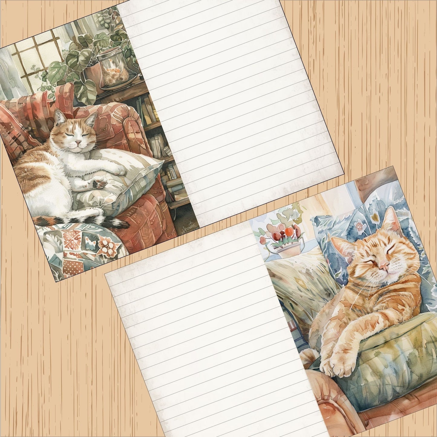 Cozy Cat Lined Journal Paper