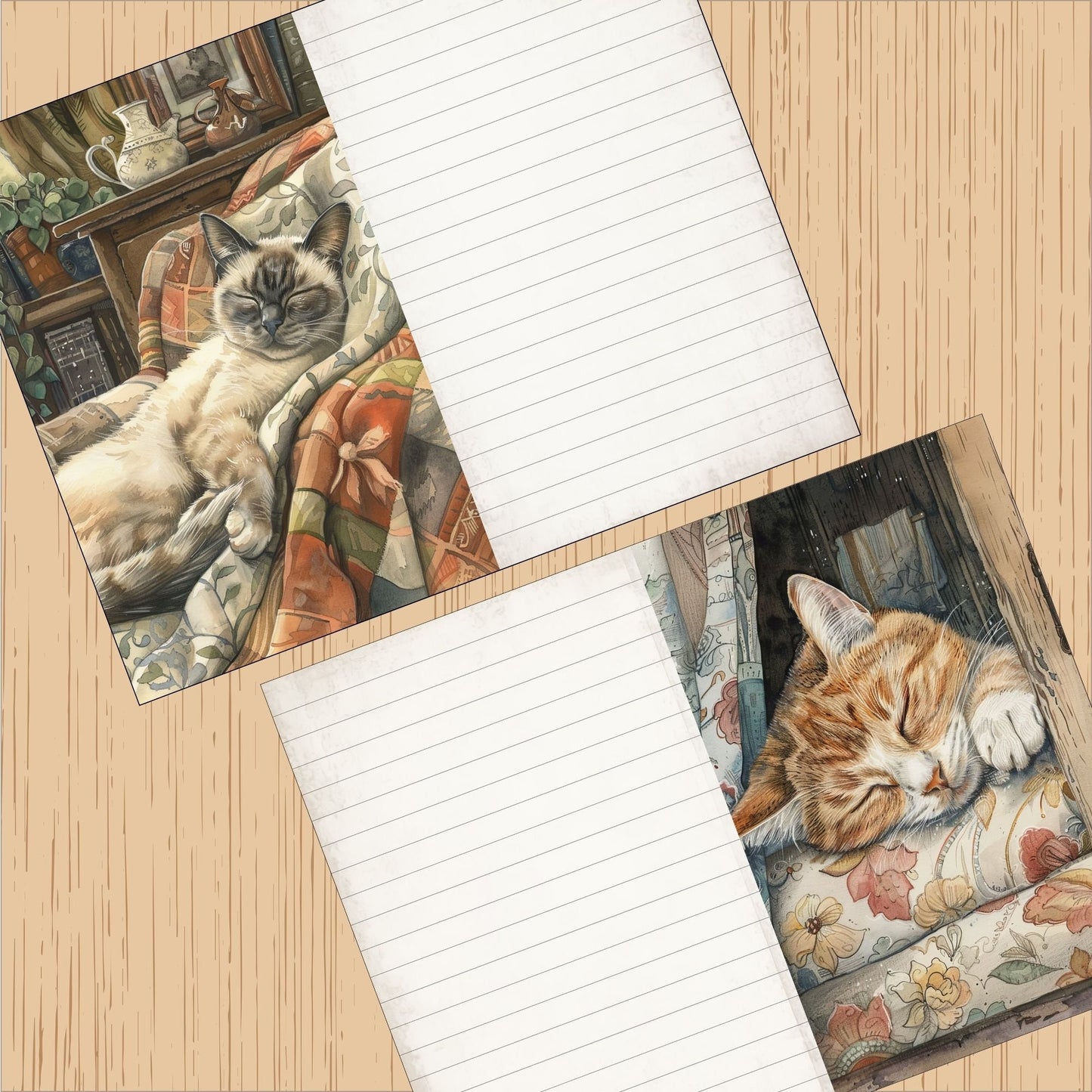 Cozy Cat Lined Journal Paper