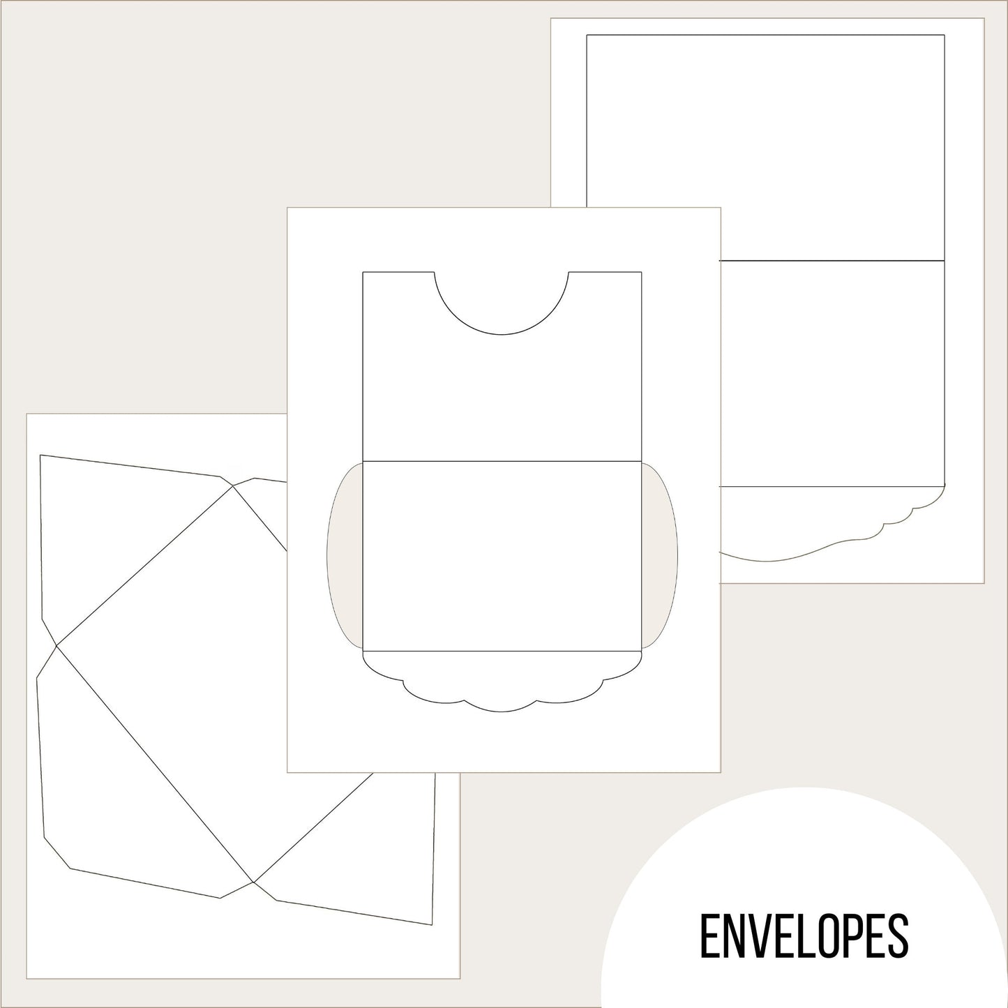 Junk Journal Blank Template Kit - DIY Pockets, Tags & Envelopes