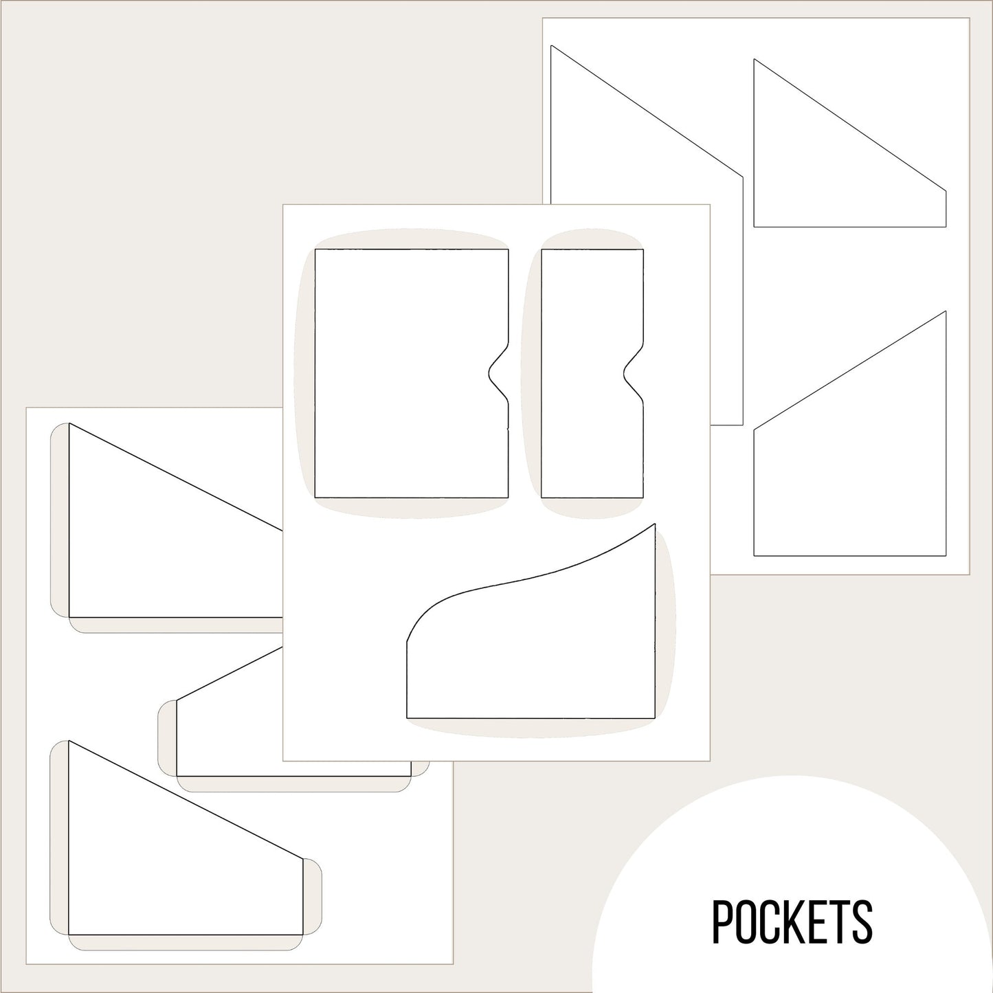 Junk Journal Blank Template Kit - DIY Pockets, Tags & Envelopes