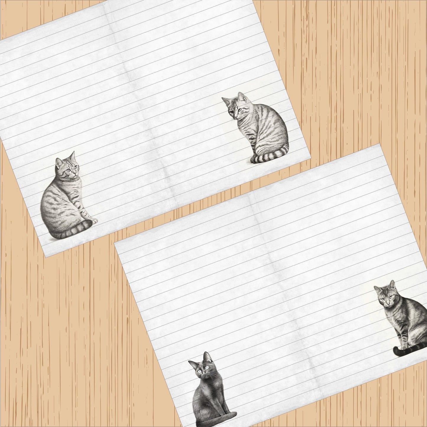 Cat Black & White Journal Pages