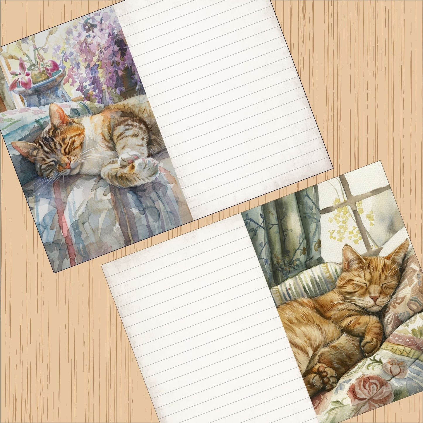 Cozy Cat Lined Journal Paper