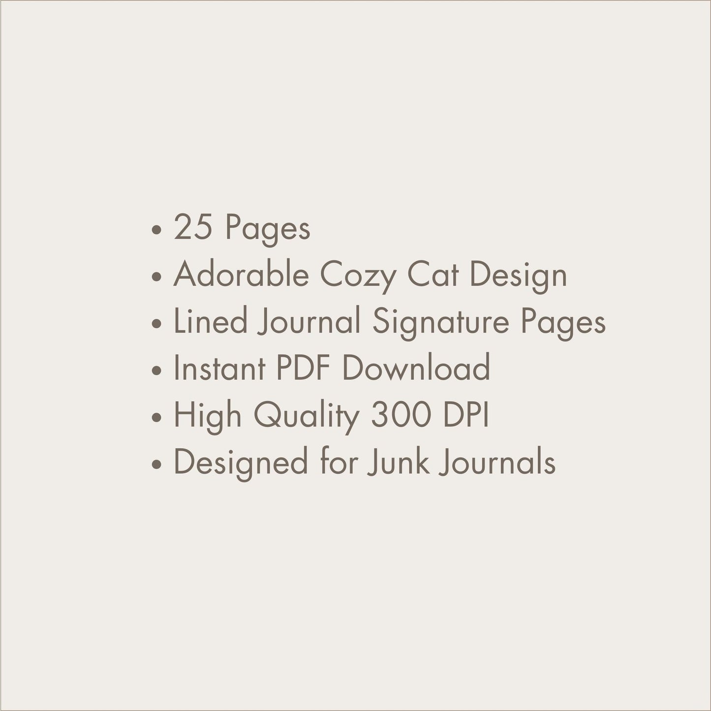 Cozy Cat Lined Journal Paper