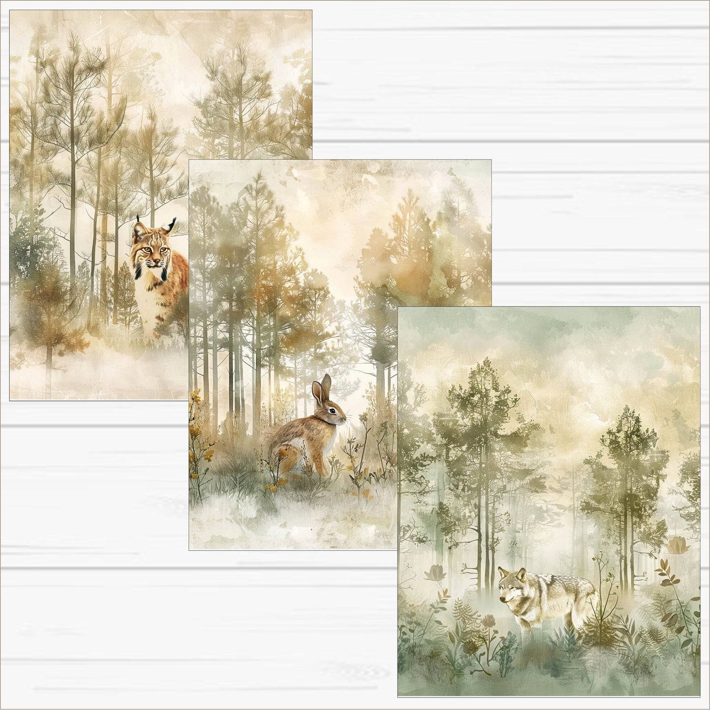 Forest Junk Journal Background Paper