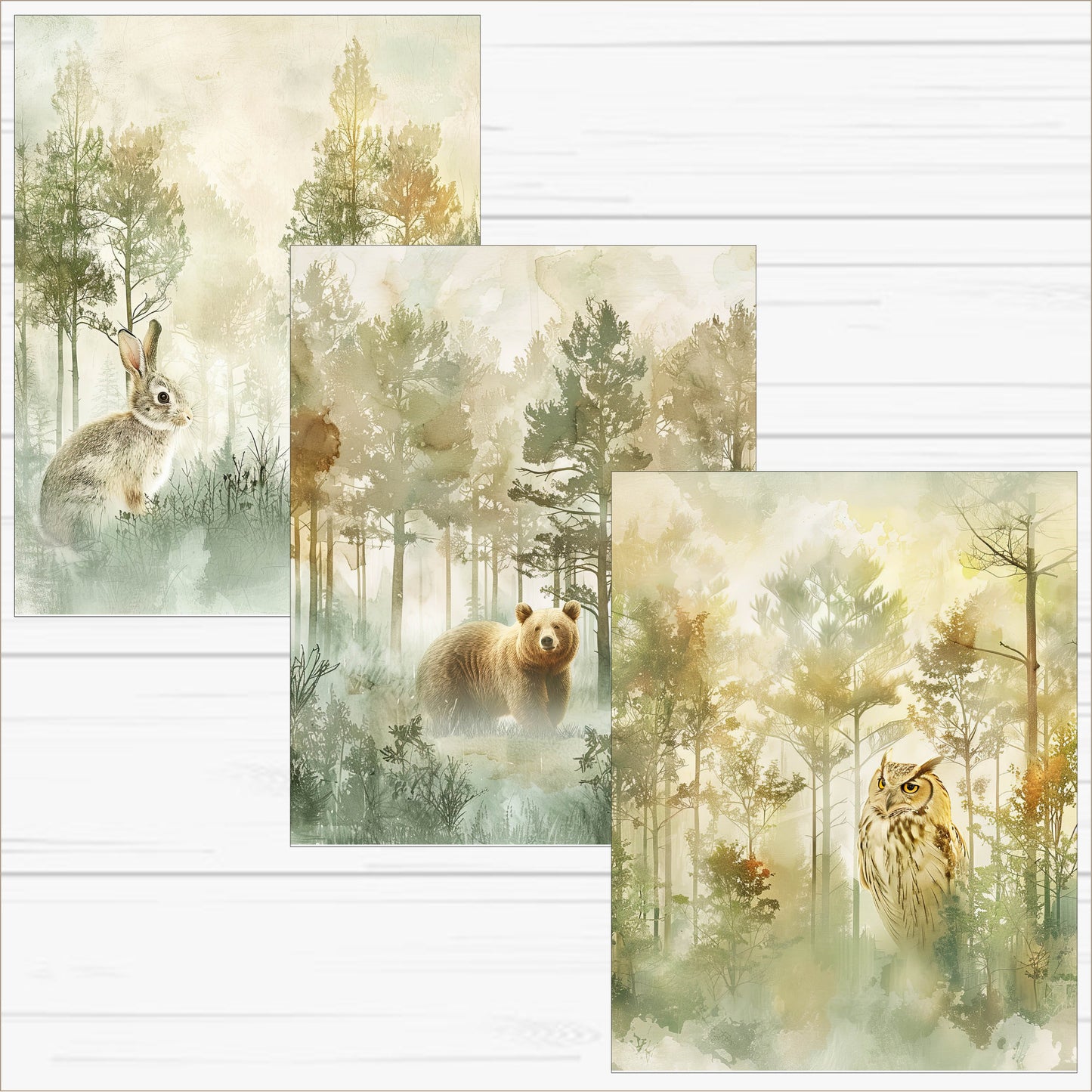 Forest Junk Journal Background Paper