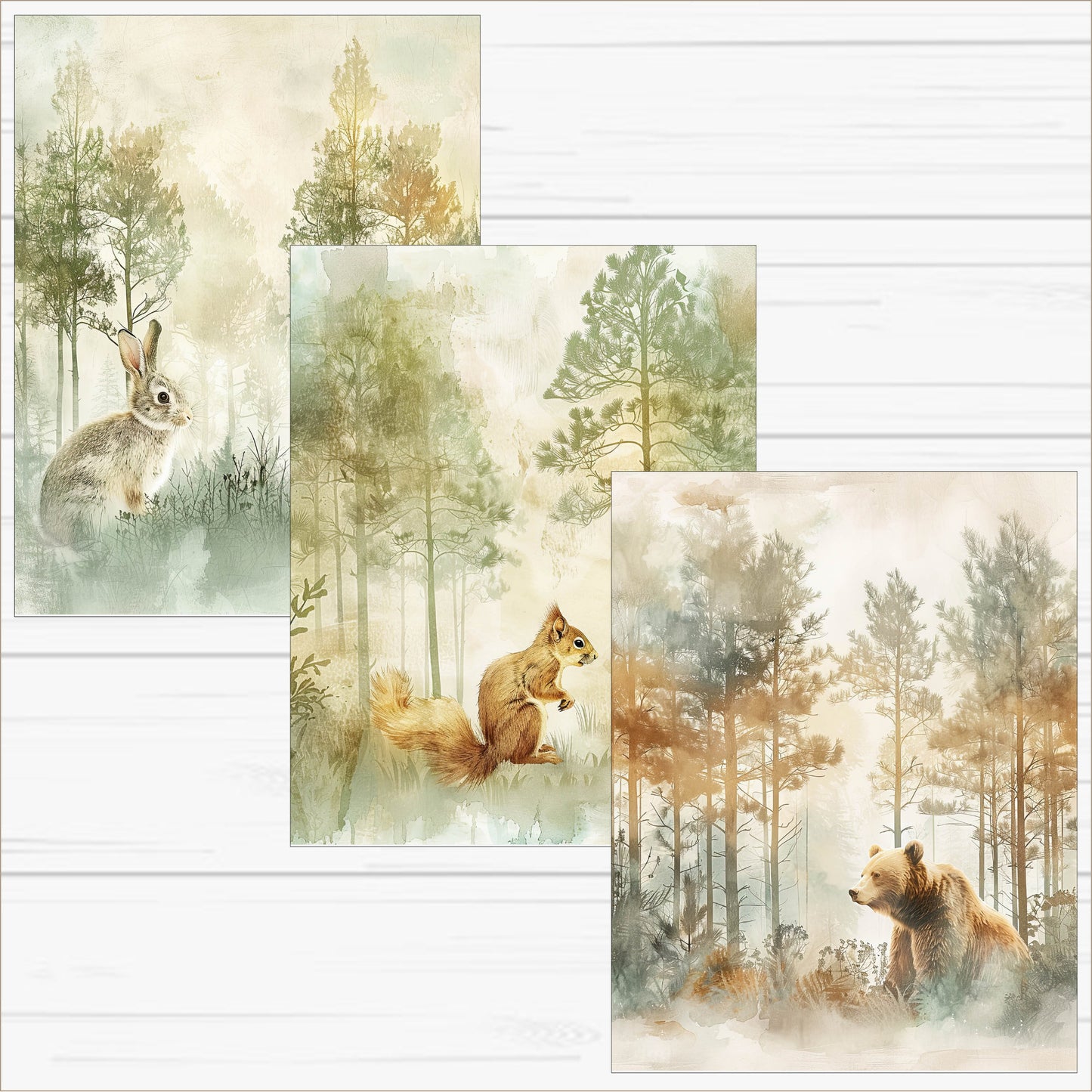 Forest Junk Journal Background Paper