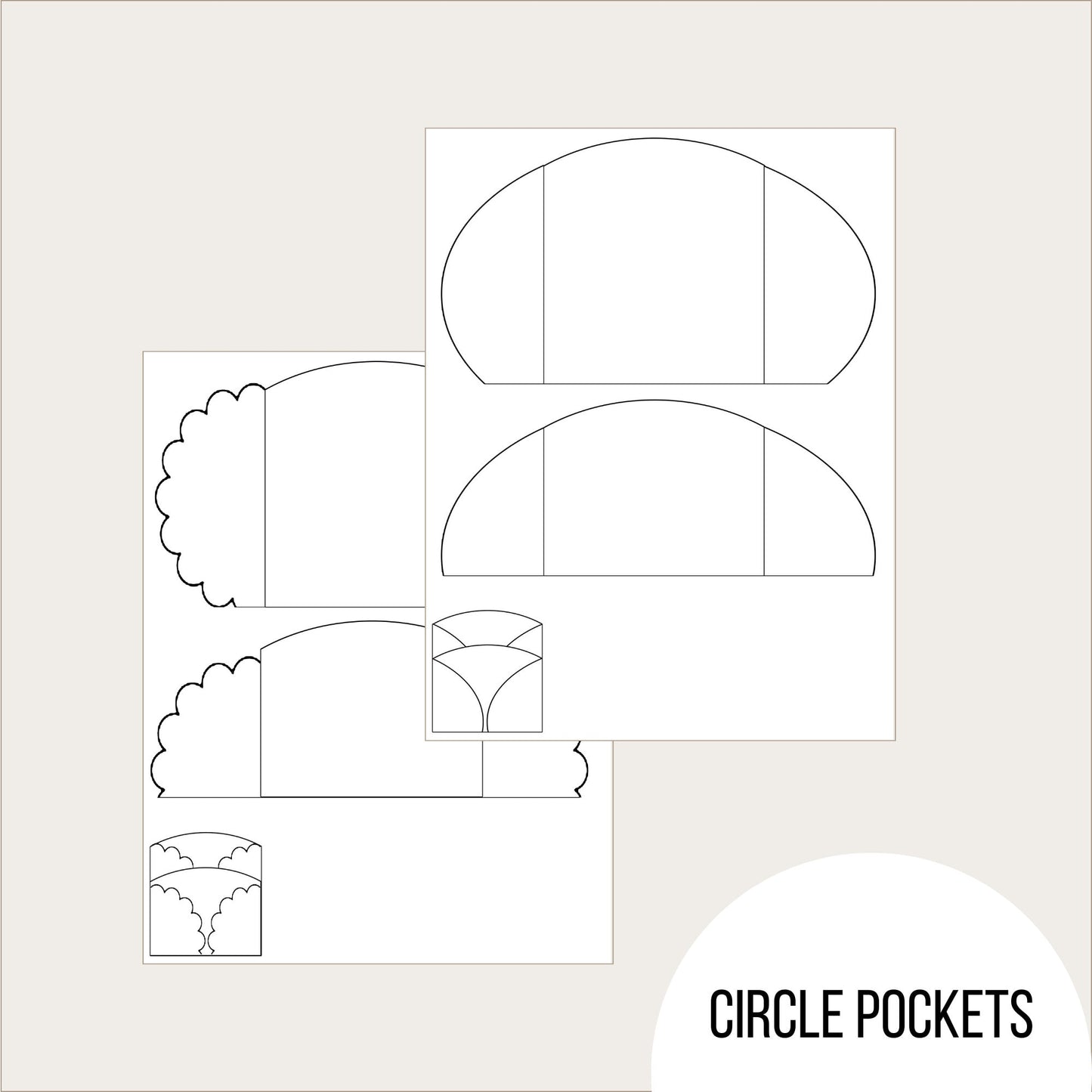 Junk Journal Blank Template Kit - DIY Pockets, Tags & Envelopes