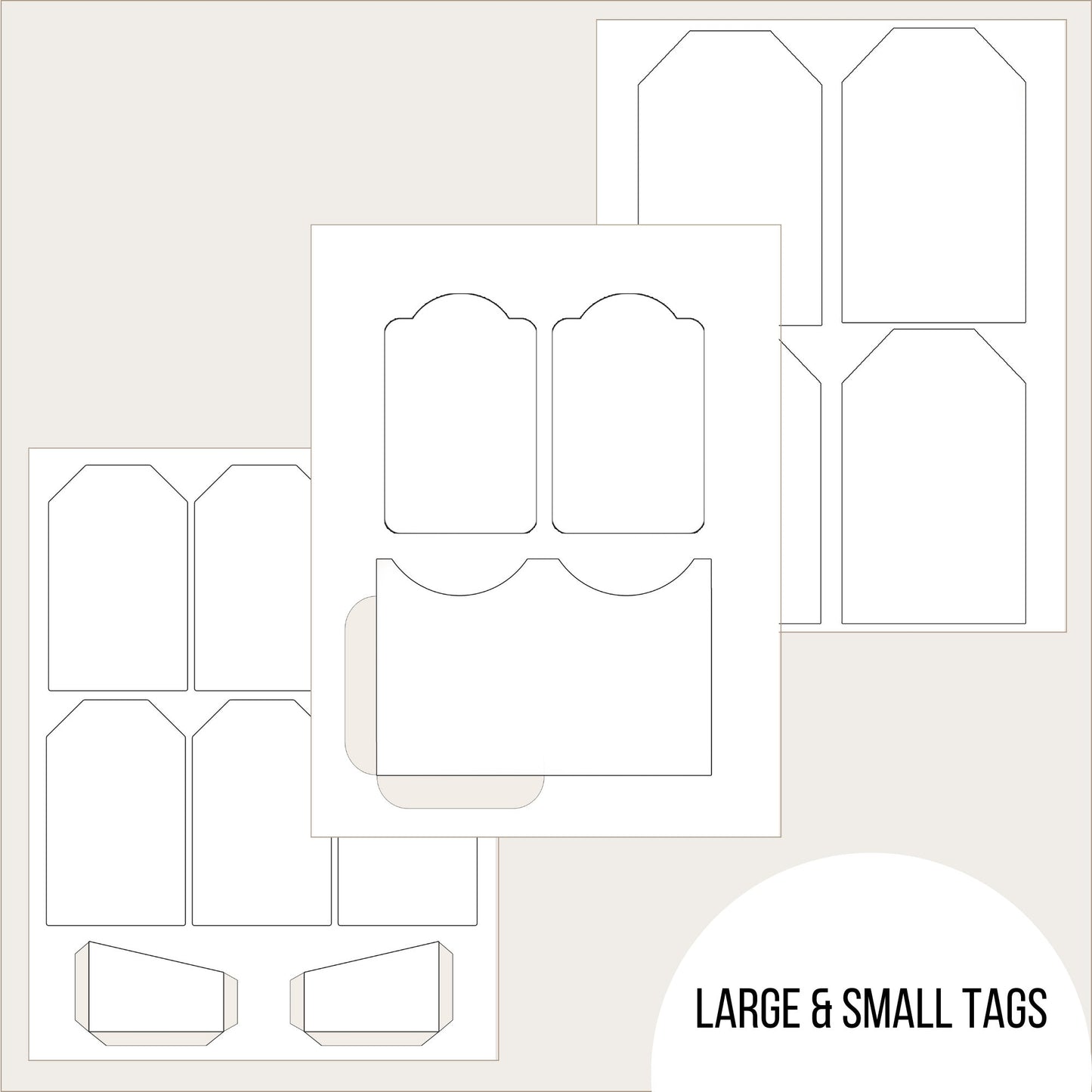 Junk Journal Blank Template Kit - DIY Pockets, Tags & Envelopes