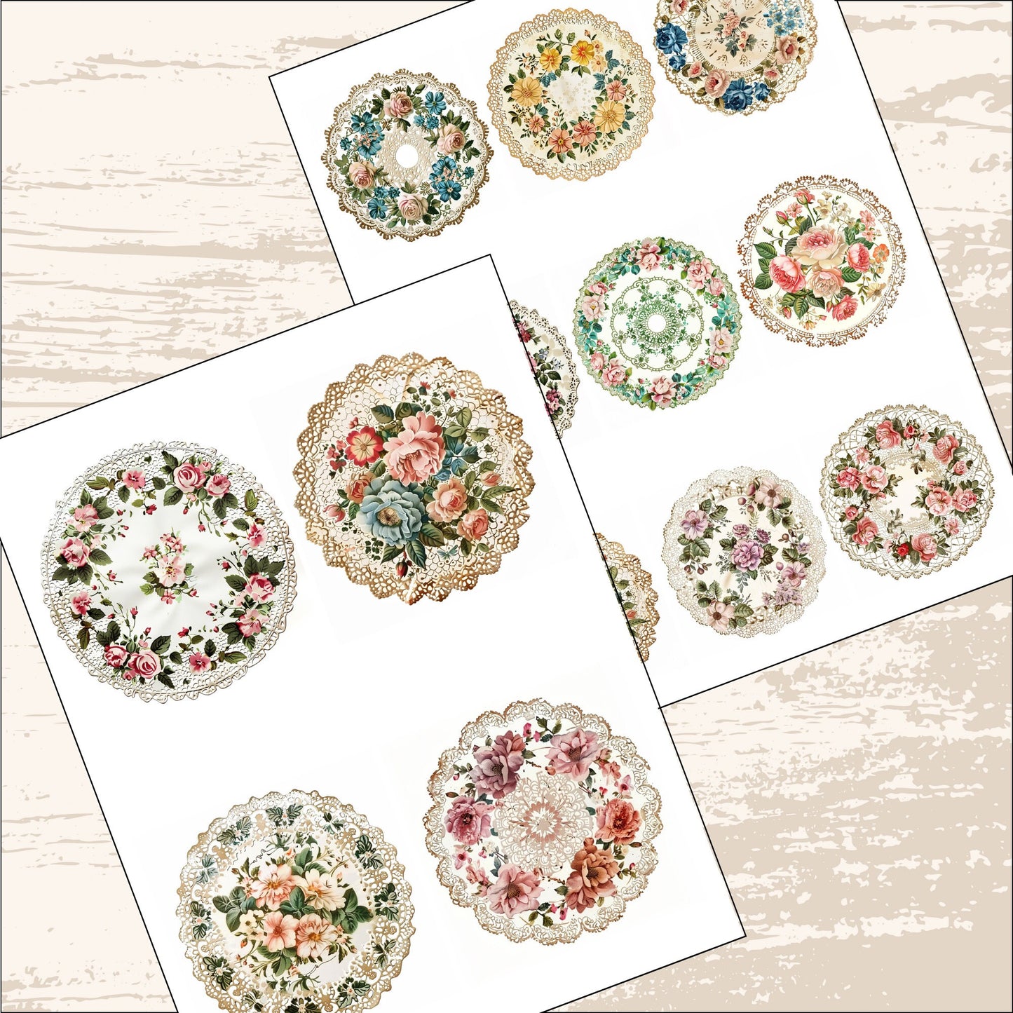 Doily Junk Journal Embellishment Kit