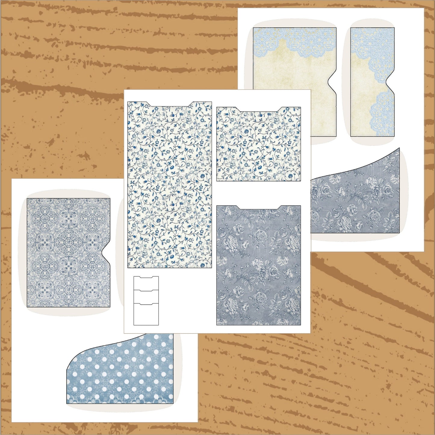 Blue & Yellow Shabby Chic Junk Journal Kit