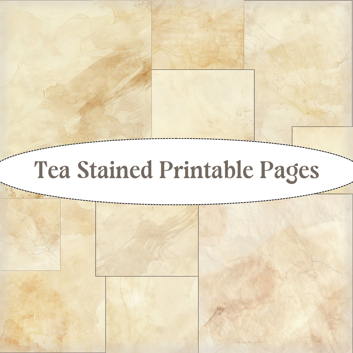 a sign that says tea stained printable pages