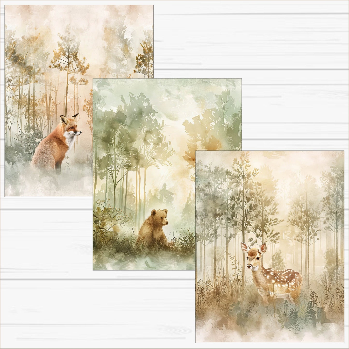 Forest Junk Journal Background Paper