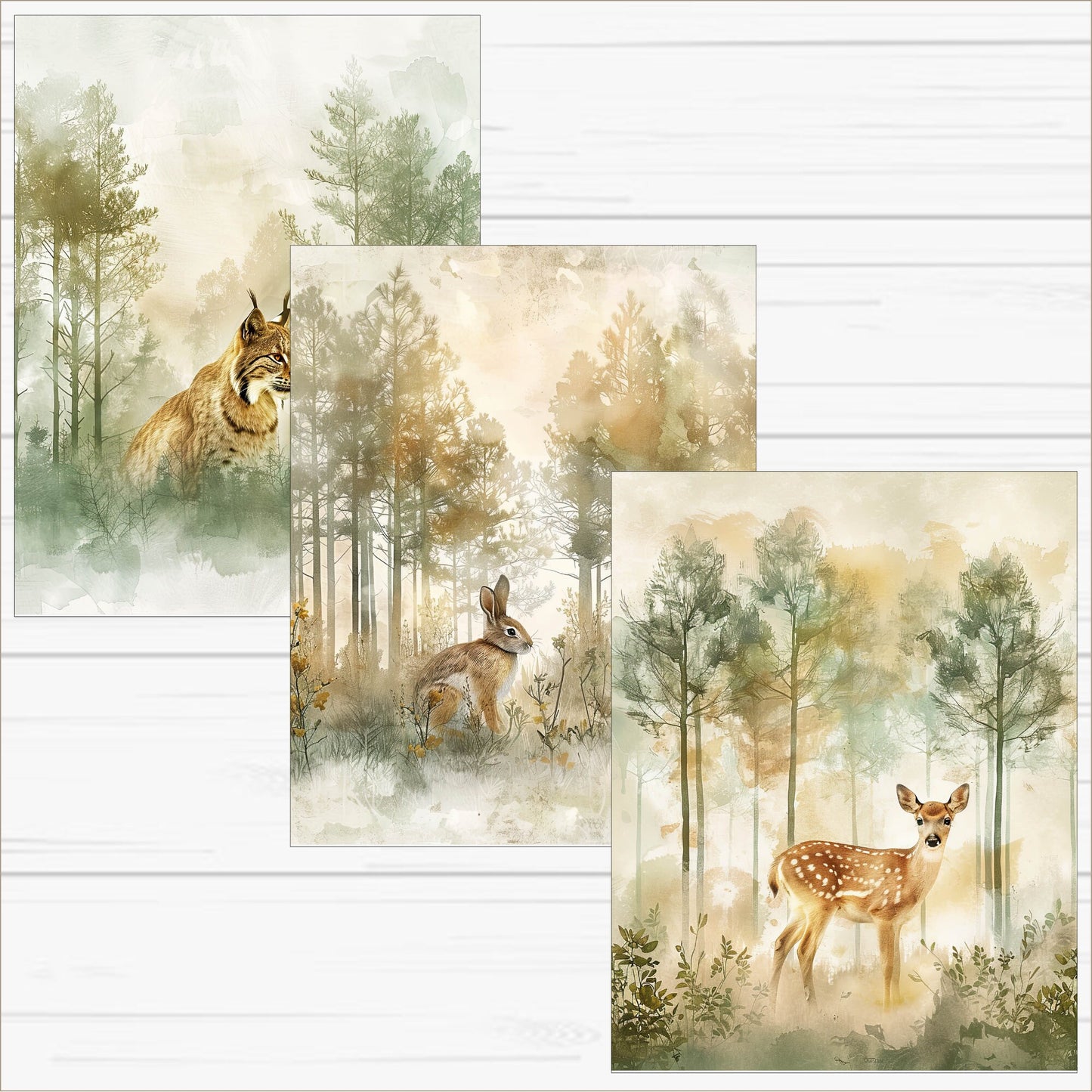 Forest Junk Journal Background Paper