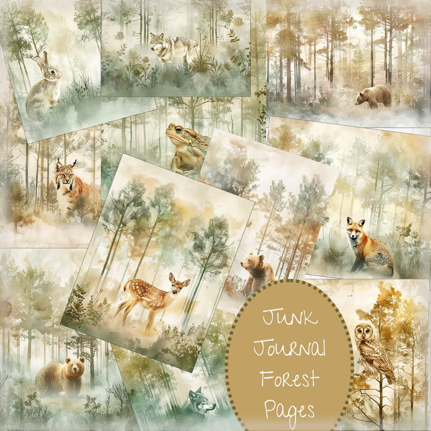 Forest Junk Journal Background Paper